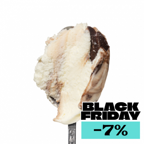 Lody o smaku Wanilia z kremem czekoladowo-orzechowym bez dodatku cukru