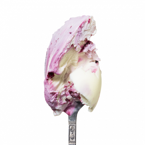 Lody o smaku prosecco z czarną porzeczką
