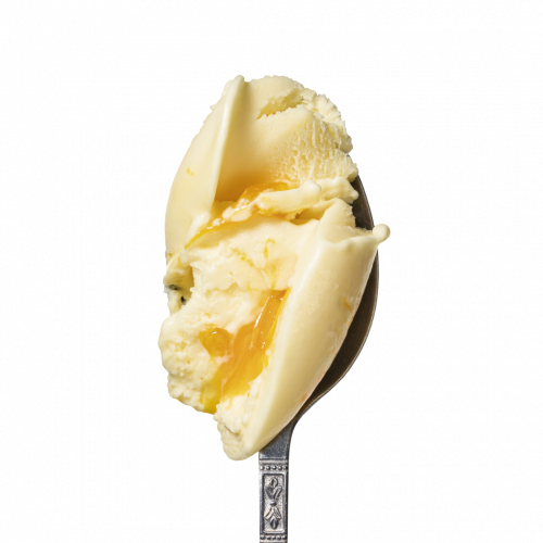Lody o smaku Mascarpone z brzoskwinią