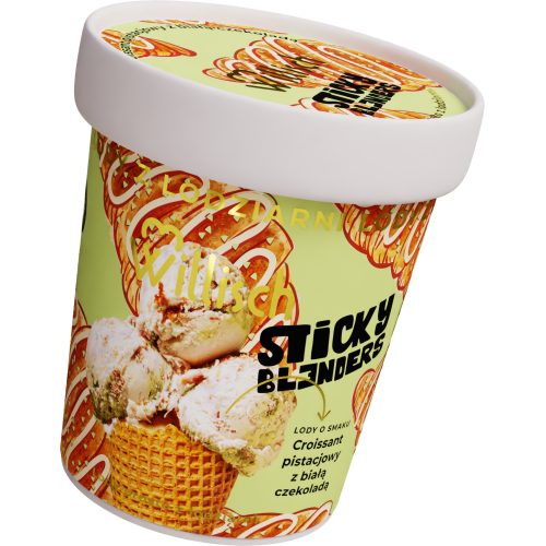 Lody o smaku Croissant pistacjowy z białą czekoladą