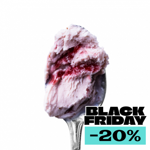 Lody o smaku truskawki i białej czekolady