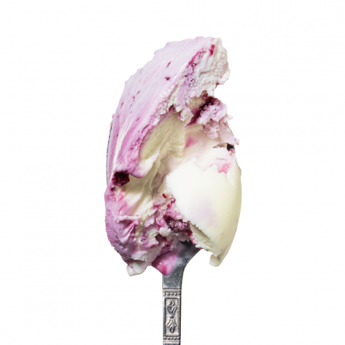 Lody o smaku Prosecco z czarną porzeczką