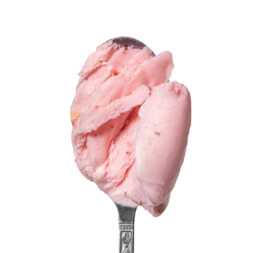 Lody o smaku truskawki i białej czekolady