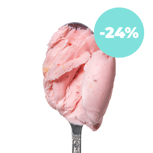 Lody o smaku Truskawki i białej czekolady