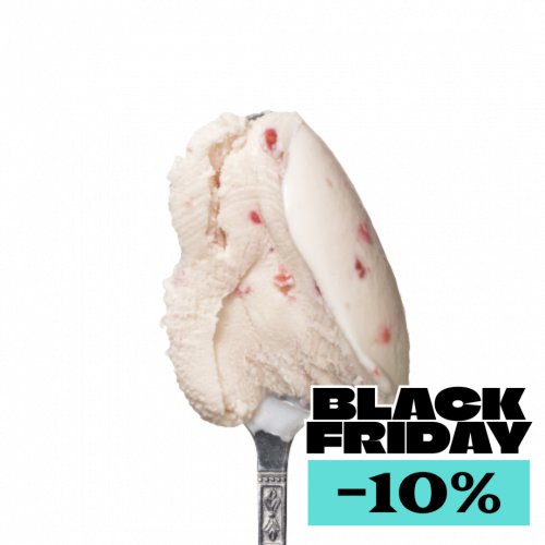 Lody o smaku śmietanki z malinami bez dodatku cukru