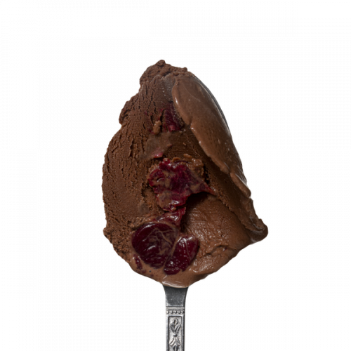 Lody o smaku Czekolada firmowa z wiśnią