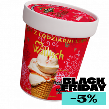 Lody o smaku Cejlońska czarna herbata z truskawką i papają