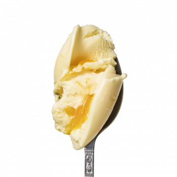Lody o smaku Mascarpone z brzoskwinią