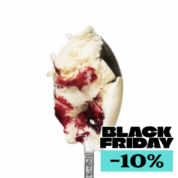 Lody o smaku sernika z czarną porzeczką