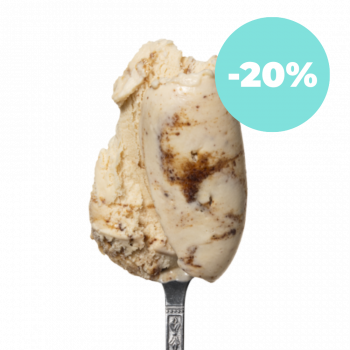 Lody mleczne o smaku ciastka z pomarańczą          i kremu orzechowo-kakaowego