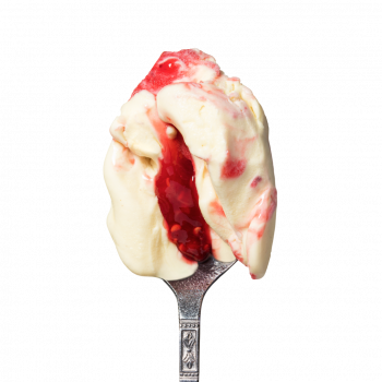 Lody o smaku Budyń waniliowy z malinami