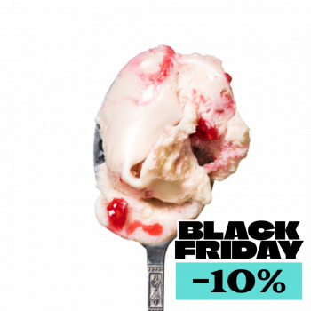 Lody o smaku Mascarpone z malinami