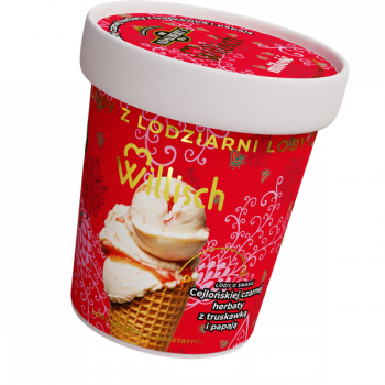 Lody o smaku Cejlońska czarna herbata z truskawką i papają