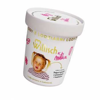 Lody o smaku Jogurt grecki z pistacjami i malinami