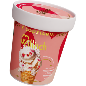 Lody o smaku Mascarpone z białą czekoladą i różą