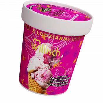 Lody o smaku Cejlońska czarna herbata z jagodą i czarną porzeczką