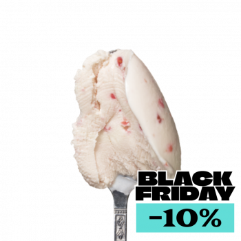 Lody o smaku śmietanki z malinami bez dodatku cukru